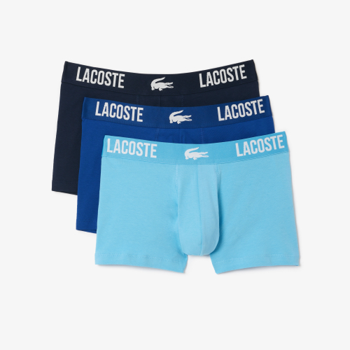 Men's Lacoste Branded Jersey Trunk Three-Pack