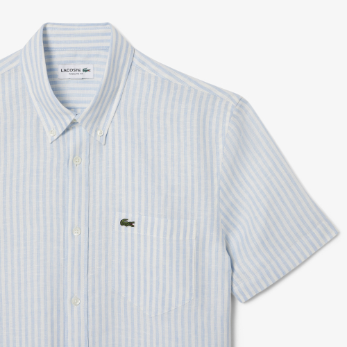 Regular Fit Short Sleeved Linen Shirt