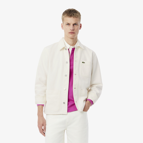 Oversized Cotton Denim Overshirt Jacket