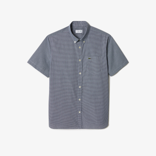 Short Sleeved Regular Fit Gingham Print Shirt 