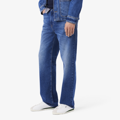5 Pocket Straight Cut Indigo Jeans 