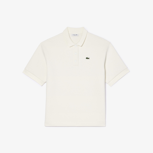 Double Sided Cotton Piqué Oversized Polo Shirt