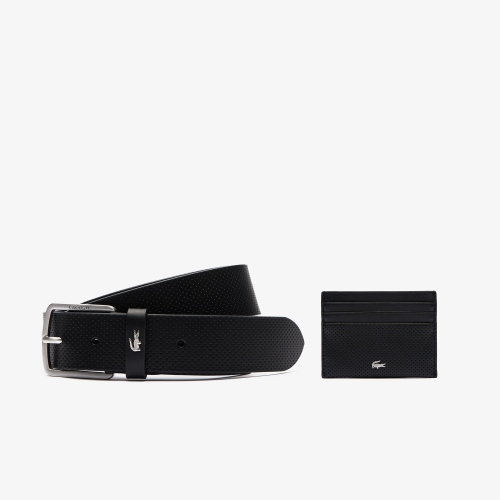 Leather Belt/Card Holder Gift Set