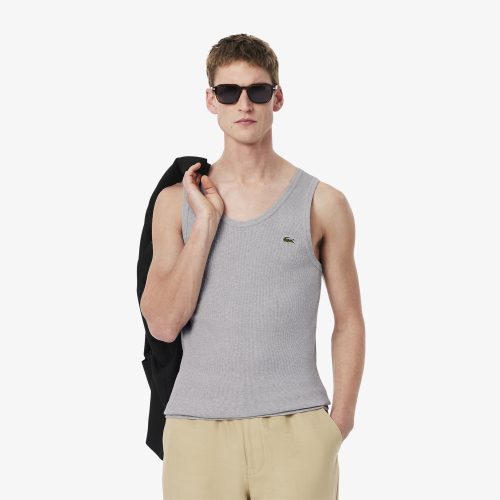 Slim Fit Ribbed Cotton Tank Top