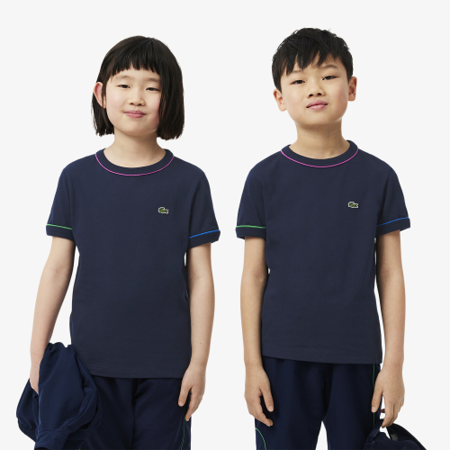 Contrast Trim Cotton T-shirt