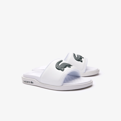 Women's Croco Dualiste Synthetic Logo Strap Slides