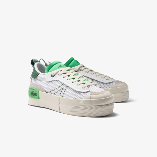 Women's Lacoste L004 Platform Textile Heel Pop Sneakers
