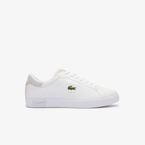 Men's Powercourt Logo Tongue Leather Trainers 