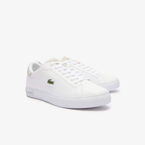 Men's Powercourt Logo Tongue Leather Trainers 