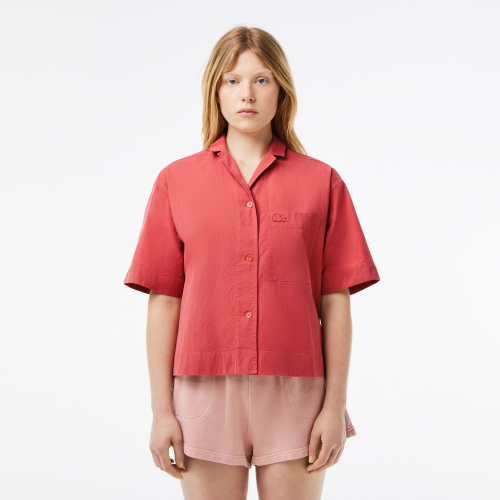 Oversized Short Sleeved Cotton Shirt