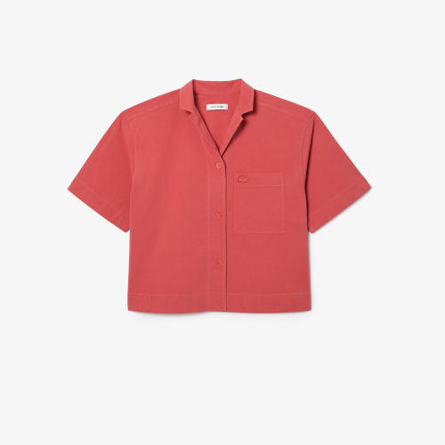 Oversized Short Sleeved Cotton Shirt