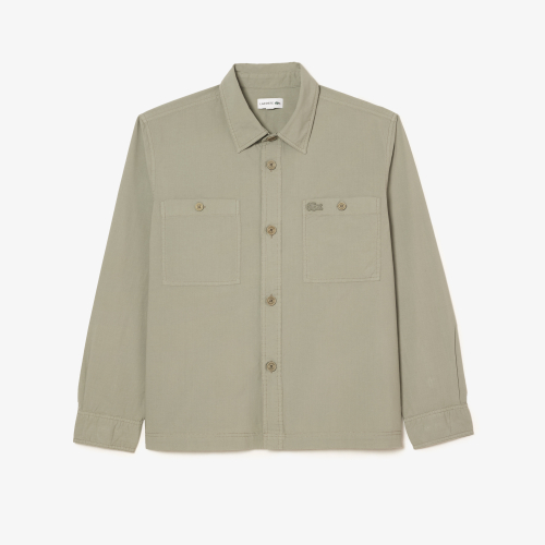 Unisex Lacoste Striped Crocodile Embroidery Shirt