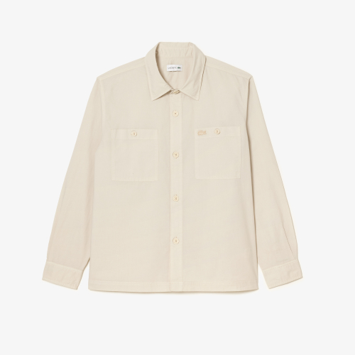 Unisex Lacoste Striped Crocodile Embroidery Shirt