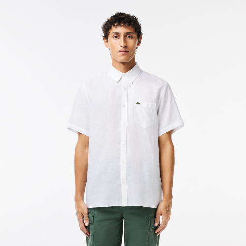 Men’s Lacoste Short Sleeve Linen Shirt