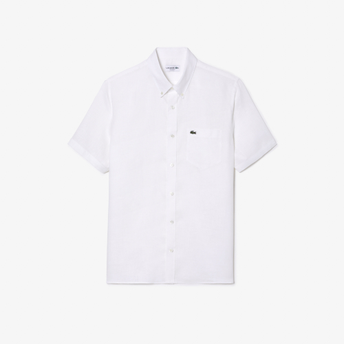 Men’s Lacoste Short Sleeve Linen Shirt