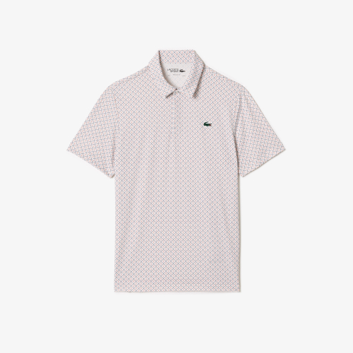 Men’s Lacoste Golf Printed Recycled Polyester Polo Shirt