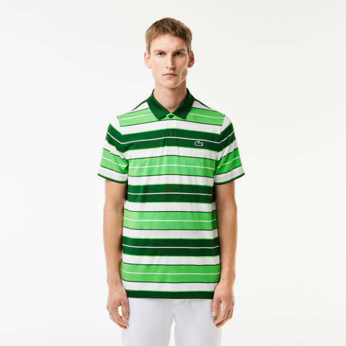 Ultra-Dry Anti-UV Striped Golf Polo Shirt 