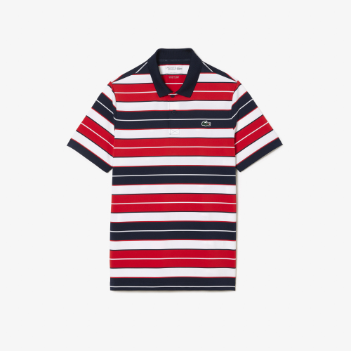 Ultra-Dry Anti-UV Striped Golf Polo Shirt 