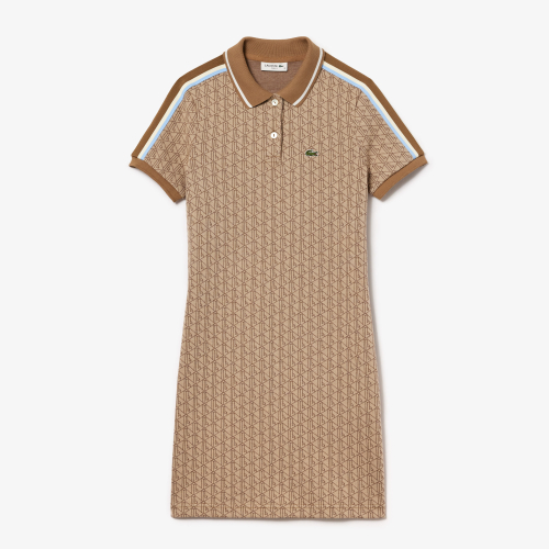 Slim Fit Lacoste Monogram Jacquard Dress 