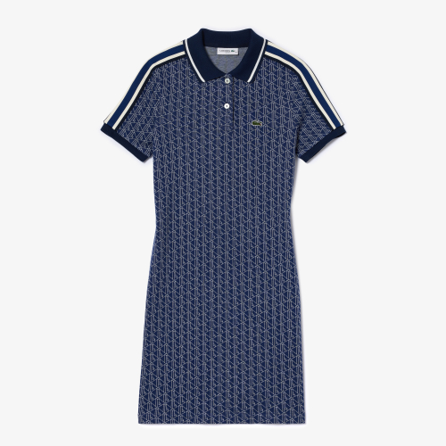 Slim Fit Lacoste Monogram Jacquard Dress 