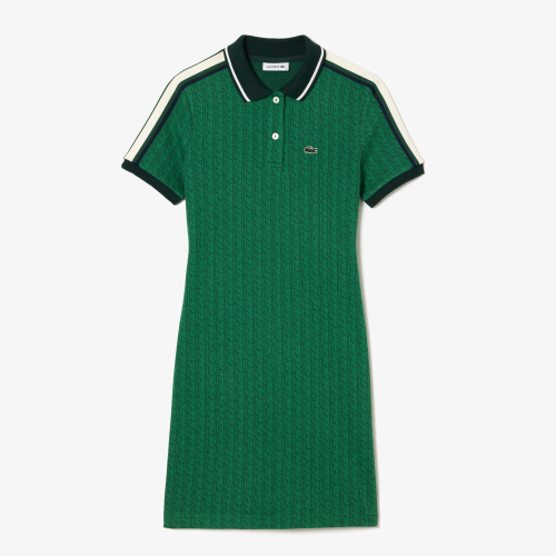 Slim Fit Lacoste Monogram Jacquard Dress 