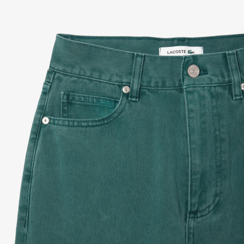 Straight Leg Eco-Dyed Cotton Denim Jeans