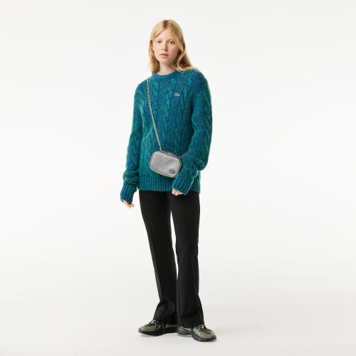 Women’s Lacoste Top Grain Leather Square Shoulder Bag 