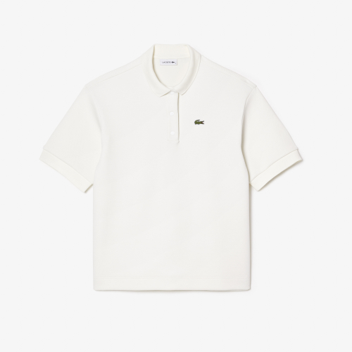 Double Sided Cotton Piqué Oversized Polo Shirt