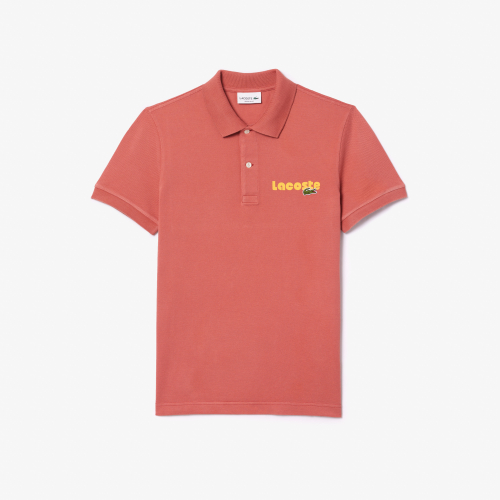 Lacoste Men's Name Print Washed Polo Shirt