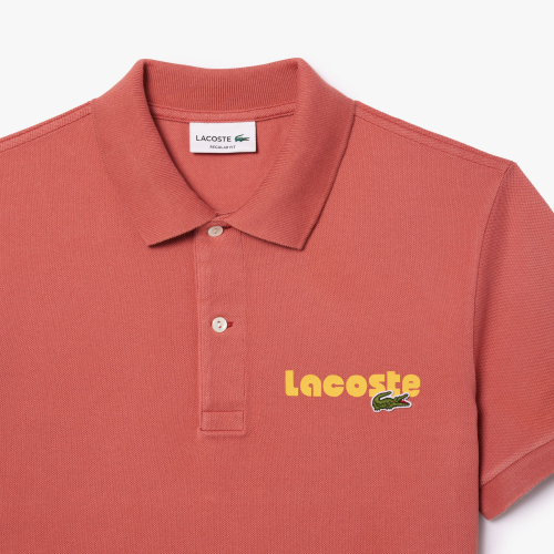 Lacoste Men's Name Print Washed Polo Shirt