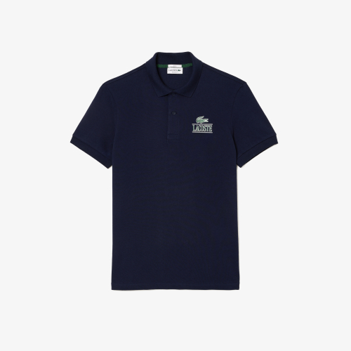 Regular Fit Signature Print Pique Polo Shirt