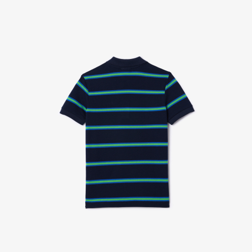 Boys' Lacoste Striped Piqué Polo Shirt