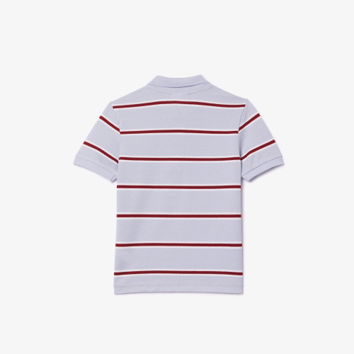Boys' Lacoste Striped Piqué Polo Shirt