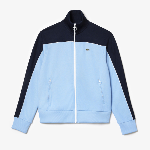 Zipped colourblock Cotton Pique Sweatshirt