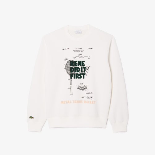 Patent Motif Piqué Jogger Sweatshirt