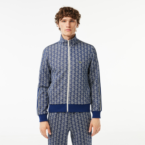 Paris Jacquard Monogram Zipped Sweatshirt