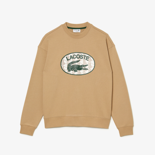 Men's Loose Fit Branded Monogram Print Sweatshirt