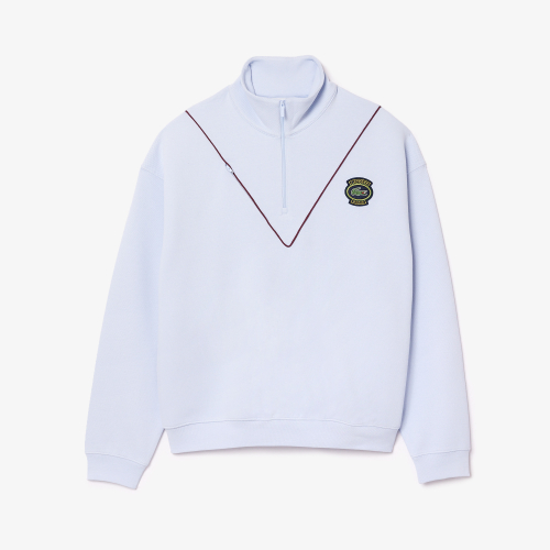 Loose Fit Zip Neck Piqué Jogger Sweatshirt