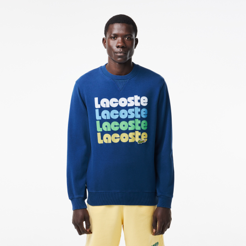 Washed Effect Ombré Print Jogger Sweatshirt