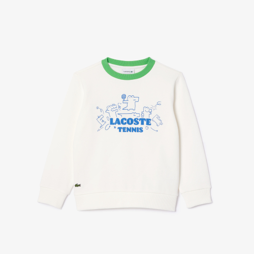 Printed Crew Neck Fleece Sweatshirt